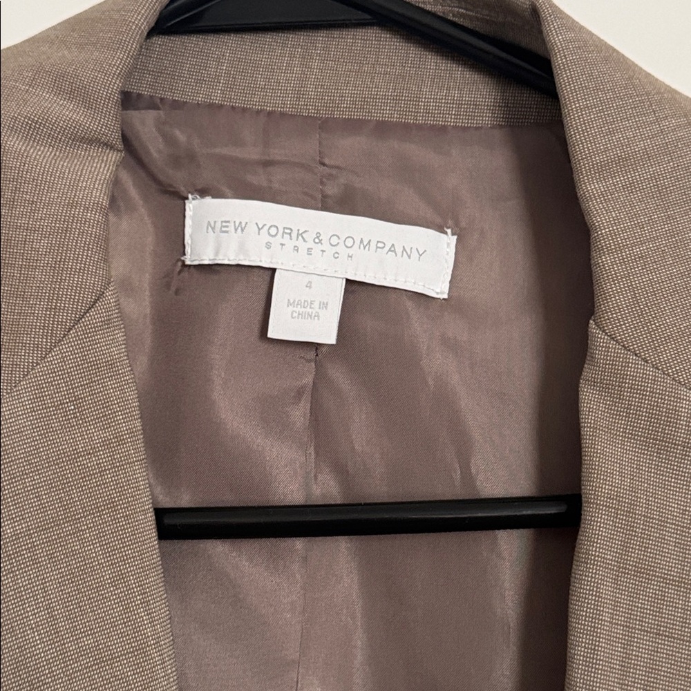 New York & Company Tan Blazer Jacket - Picture 3 of 5